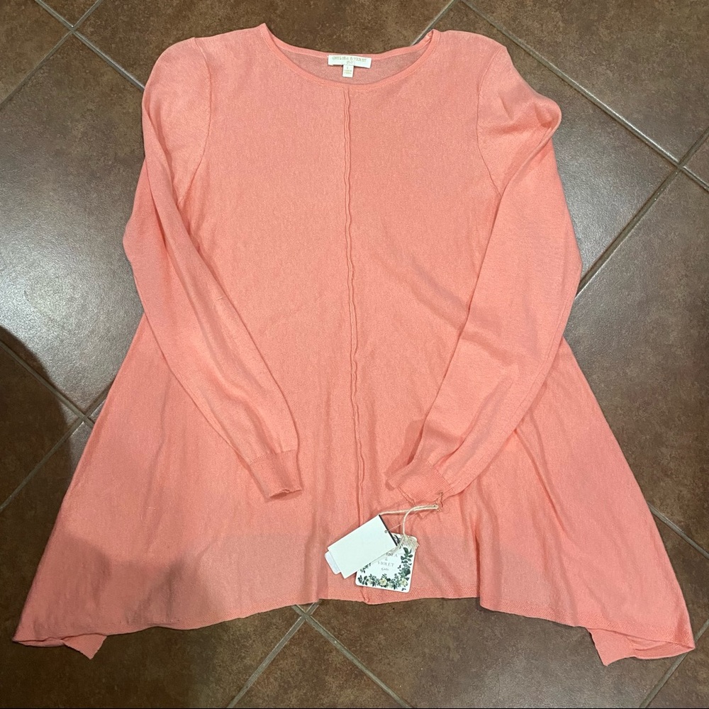 Chelsea & Violet Asymmetrical Long Sleeve Knit Top